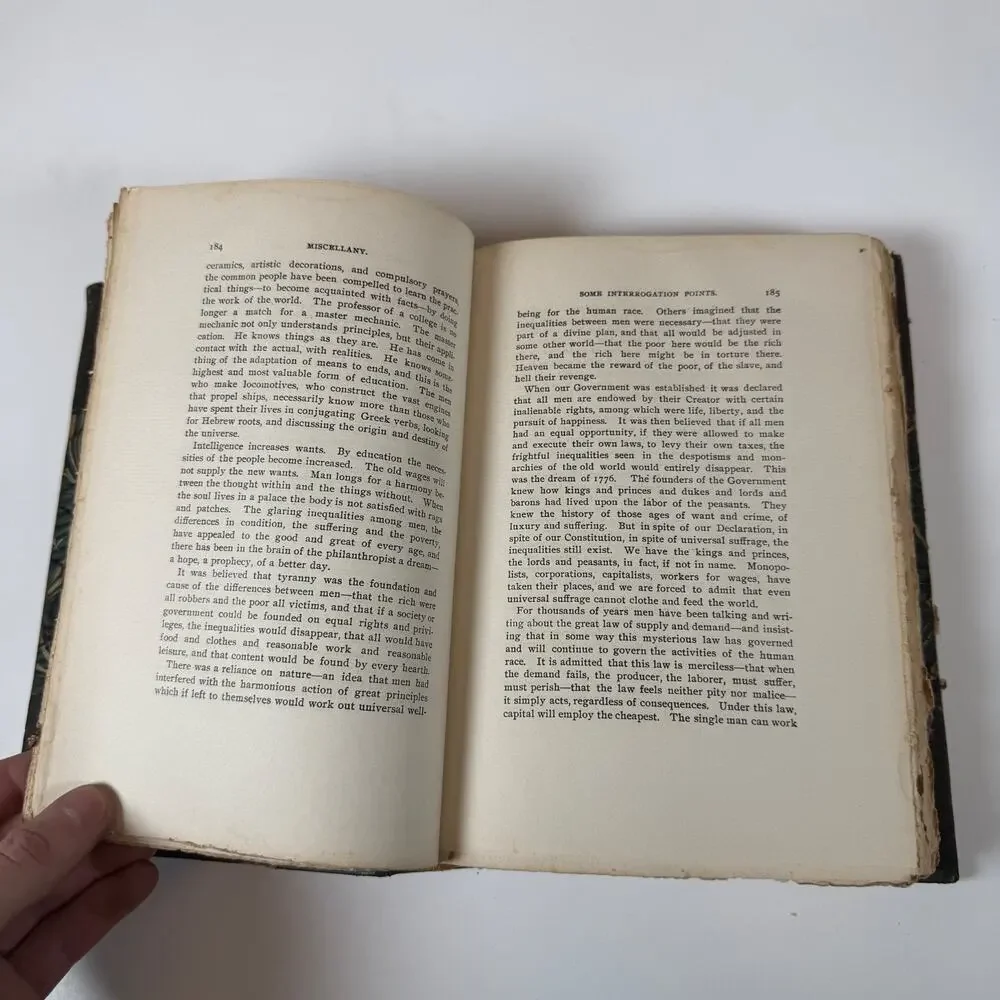 The Works of Robert G. Ingersoll Vol 11 Miscellany Dresden Edition 1902 Antique